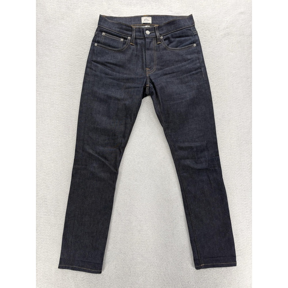 J.Crew 250 Skinny Jeans Mens 29x32 Blue Dark Slim Stretch Denim Kurabo Japanese